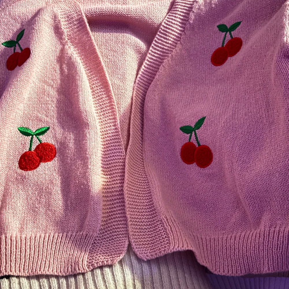SHEIN Curve Pink Knit Sweater